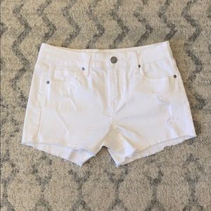 children’s white shorts